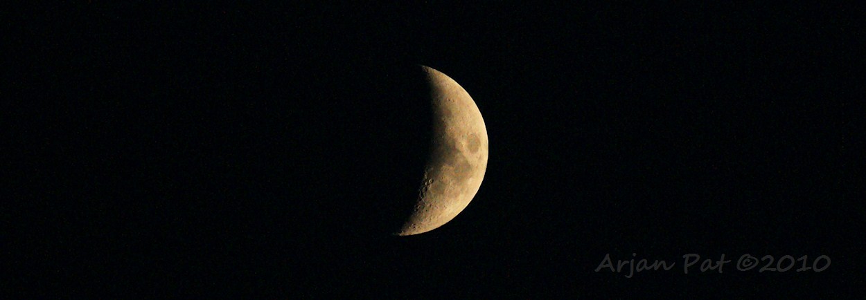 De maan was nu ook goed te fotograferen.